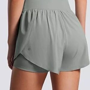 CRZ YOGA Sports Shorts Sterling Gray Siz XL Running Shorts Tennis Fast Ship